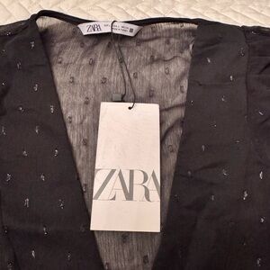 Zara Black Embellished Dress